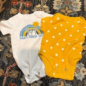 Yellow Polka Dot and White Graphic Kids One Piece Set

SOLD